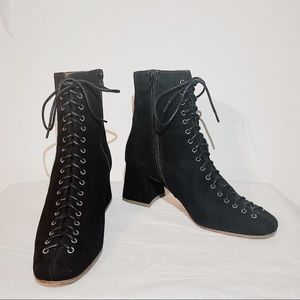By Far “Becca” Boot in Black Suede